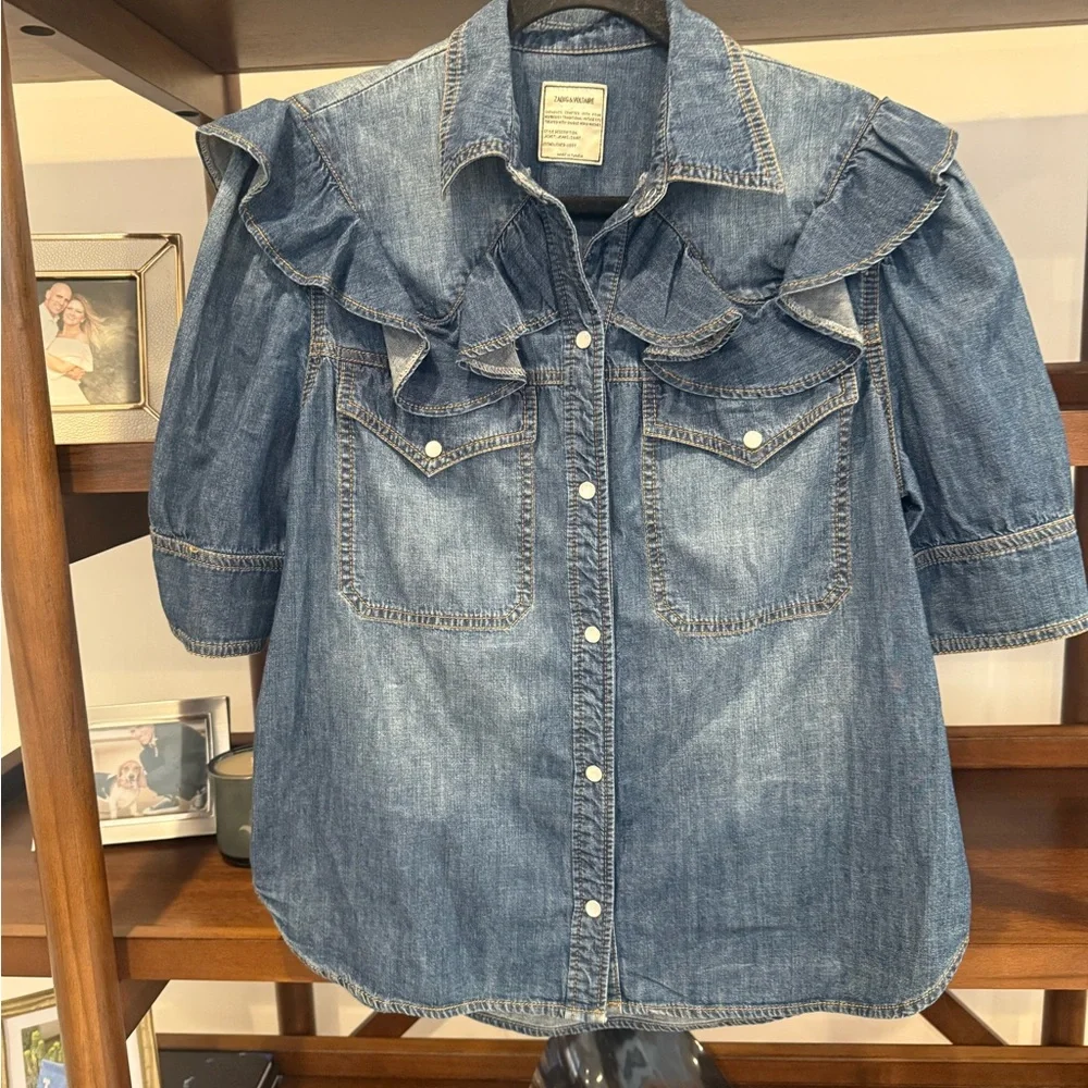 Zadig and Voltaire Toky Denim Shirt - Picture 2 of 6